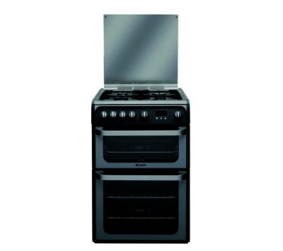 HOTPOINT  HUG61G Gas Cooker - Graphite